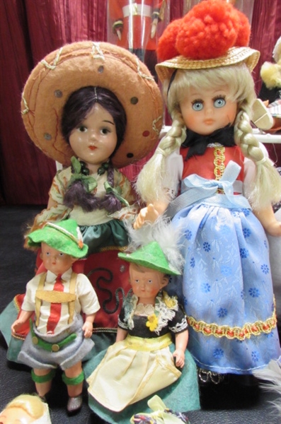 COLLECTION OF VINTAGE DOLLIES FROM AROUND THE WORLD