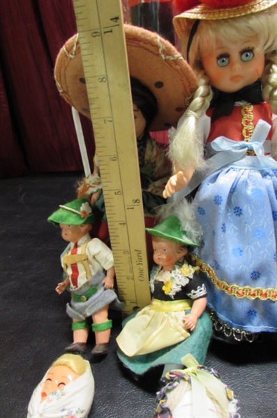 COLLECTION OF VINTAGE DOLLIES FROM AROUND THE WORLD