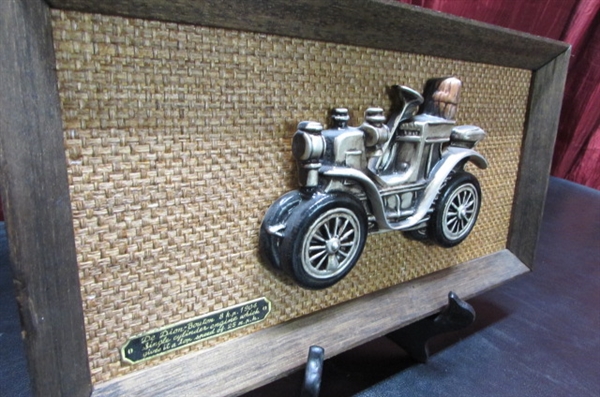 3 WOODEN CAR PLAQUES