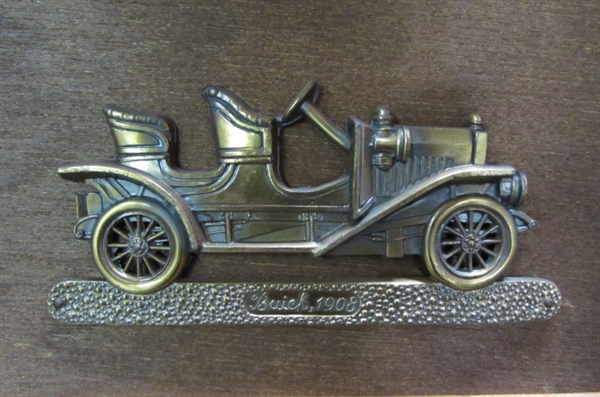 3 WOODEN CAR PLAQUES