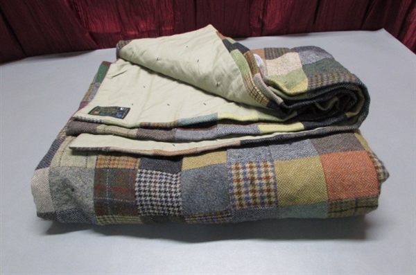 LL BEAN WOOL QUILT MADE IN IRELAND