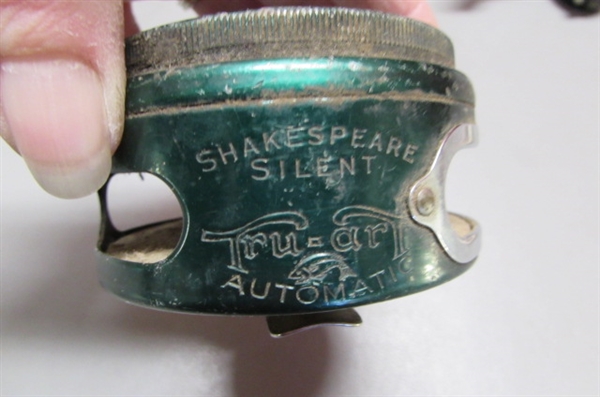 Vintage-Shakespeare-Silent-Tru-Art-Automatic-Fly-Reel-More-Fishing -Accessories