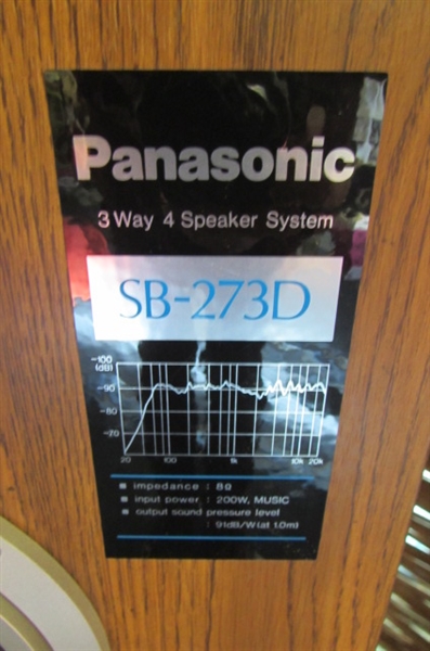 SANYO AND PANASONIC VINTAGE TOWER SPEAKERS