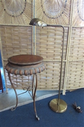 VINTAGE FLOOR READING LAMP AND PLANT STAND