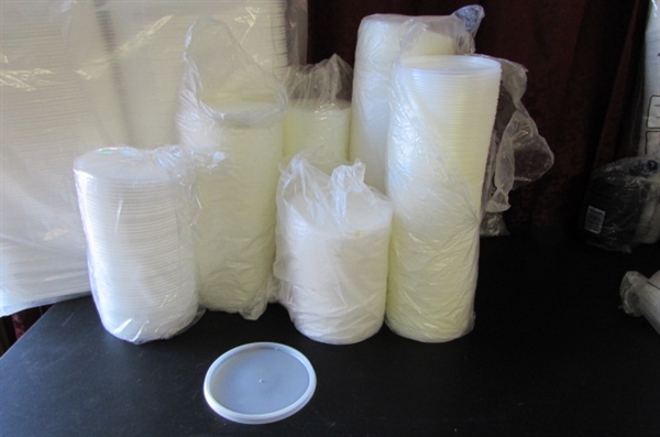 STYROFOAM TO-GO CONTAINERS, PLASTIC WARE & PAPER PRODUCTS