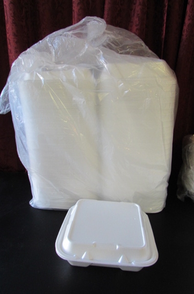 STYROFOAM TO-GO CONTAINERS, PLASTIC WARE & PAPER PRODUCTS