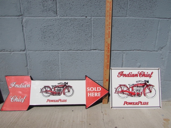 METAL MOTORCYCLE GARAGE SIGNS