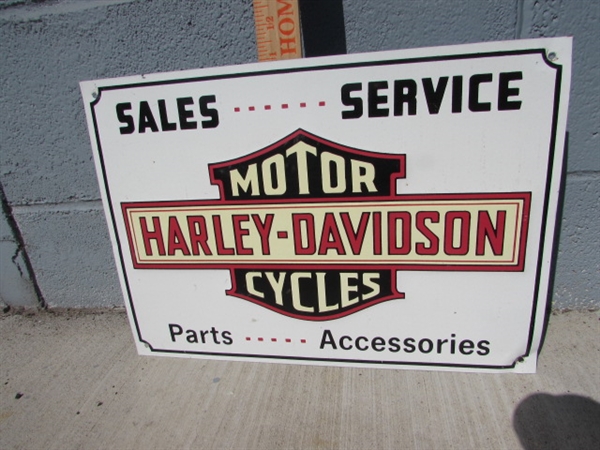 METAL MOTORCYCLE GARAGE SIGNS