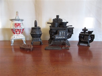 MINIATURE QUEEN CAST IRON STOVES, POT BELLY STOVES & MORE