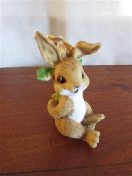 COLLECTION OF RABBIT FIGURINES & MORE