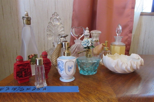 COLLECTION OF VINTAGE PERFUMES & ATOMIZERS