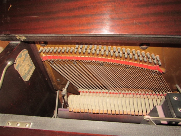 SCHAEFFER SYMPHONOLA PLAYER PIANO & PIANO BENCH