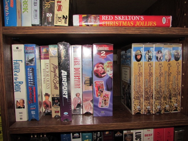 VHS MOVIE COLLECTION WITH SOME DVDS