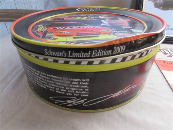 FOR THE RACE FAN: TIN, BOOK, SIGNED PICTURE, AND MORE!