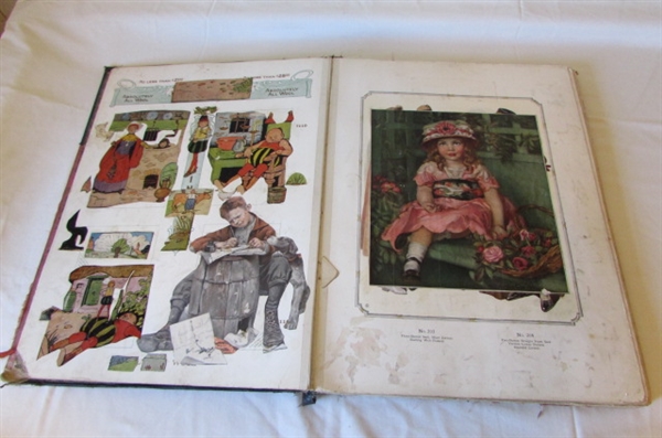 ANTIQUE 1918-19 FALL AND WINTER TAILORS SAMPLE BOOK MADE INTO A SCRAPBOOK
