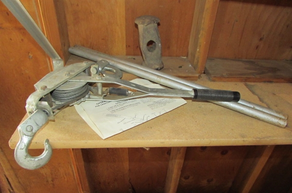 CRAFTSMAN CABLE HOIST/ PULLER AND SLEDGE HAMMER HEAD