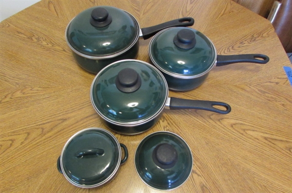 'MEGAWARE' MADE IN SPAIN POTS & PANS, PLUS EXTRA POTS