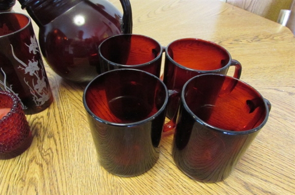 A RAINBOW OF COLORED GLASSWARE