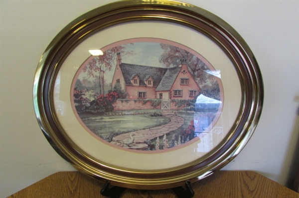 FRANCISCAN EARTHENWARE & FRAMED PRINT