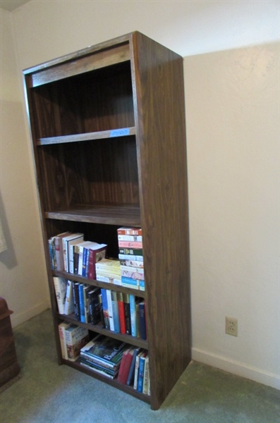 LARGE SHELF UNIT WITH DEEP SHELVES WITH BOOKS