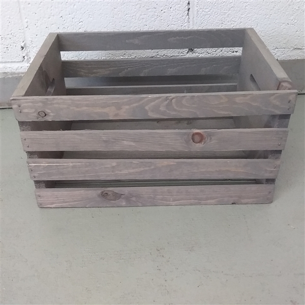 WEATHERED LOOK WOOD CRATE