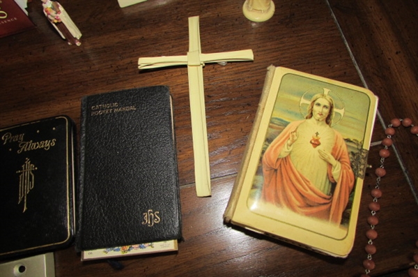 ROSARIES, DEVOTIONAL, POCKET BIBLES & STATUES