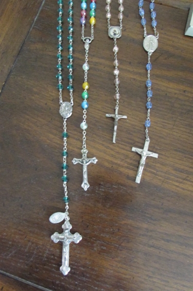 ROSARIES, DEVOTIONAL, POCKET BIBLES & STATUES