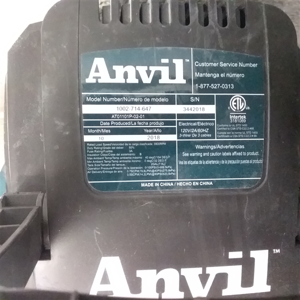 ANVIL 2 GAL PANCAKE AIR COMPRESSOR