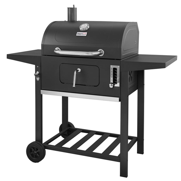 ROYAL GOURMET 24 CHARCOAL GRILL WITH 2 SIDE TABLE