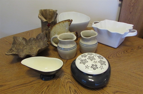 STONEWARE & CERAMIC SERVING PIECES