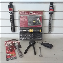 41 PIECE RATCHET DRIVER SET, CRAFTSMAN SOCKETS AND MORE