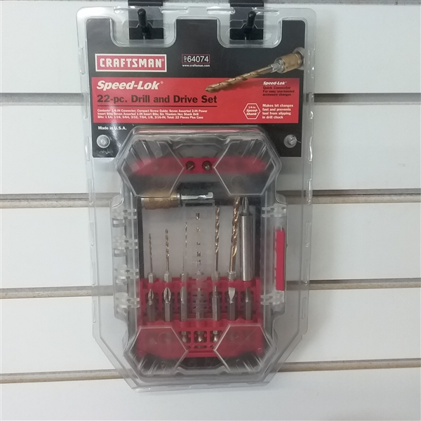 CRAFTSMAN 22 PC SPEED-LOK DRILL AND DRIVE SET & 4 DISC SANDER