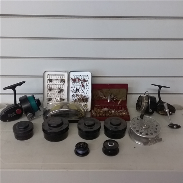 FISHING REELS, FLIES, LURES, & MORE