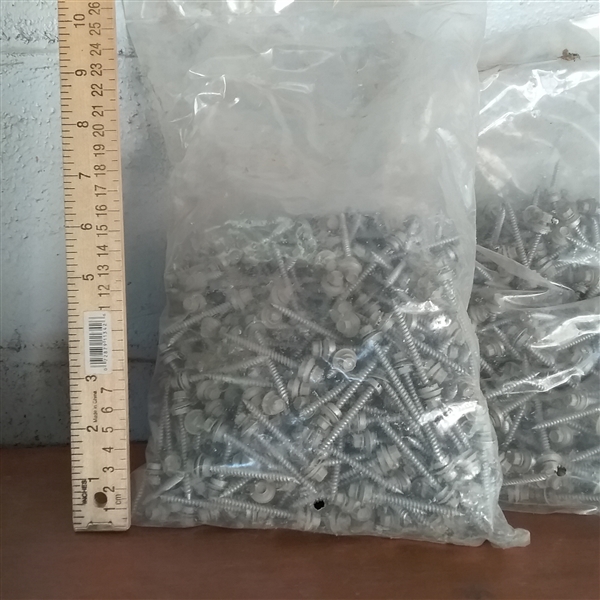 2 BAGS OF 2 TIN ROOFING SCREWS