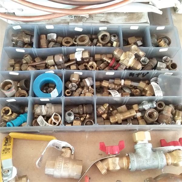 COPPER TUBING, BRASS VALVES AND FITTINGS, PROPANE FILLER COUPLER