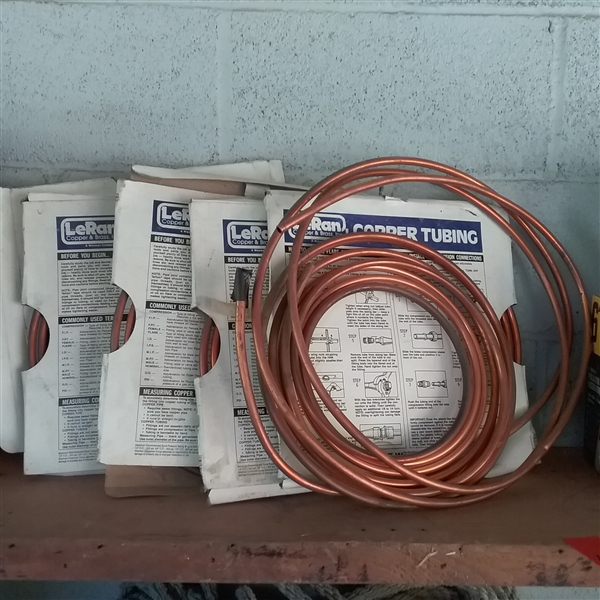 COPPER TUBING, BRASS VALVES AND FITTINGS, PROPANE FILLER COUPLER