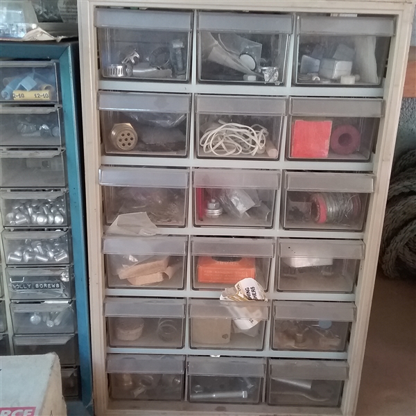 LARGE LOT OF HARDWARE IN ORGANIZERS