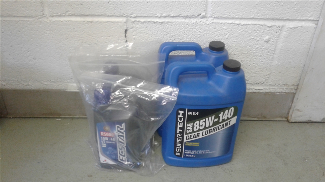 SUPER TECH 85W-140 GEAR LUBRICANT AND ECSTAR 10W-40 OIL 