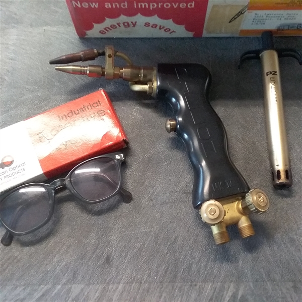 WELDING TORCH, RODS, GLOVES GOGGLES & MORE