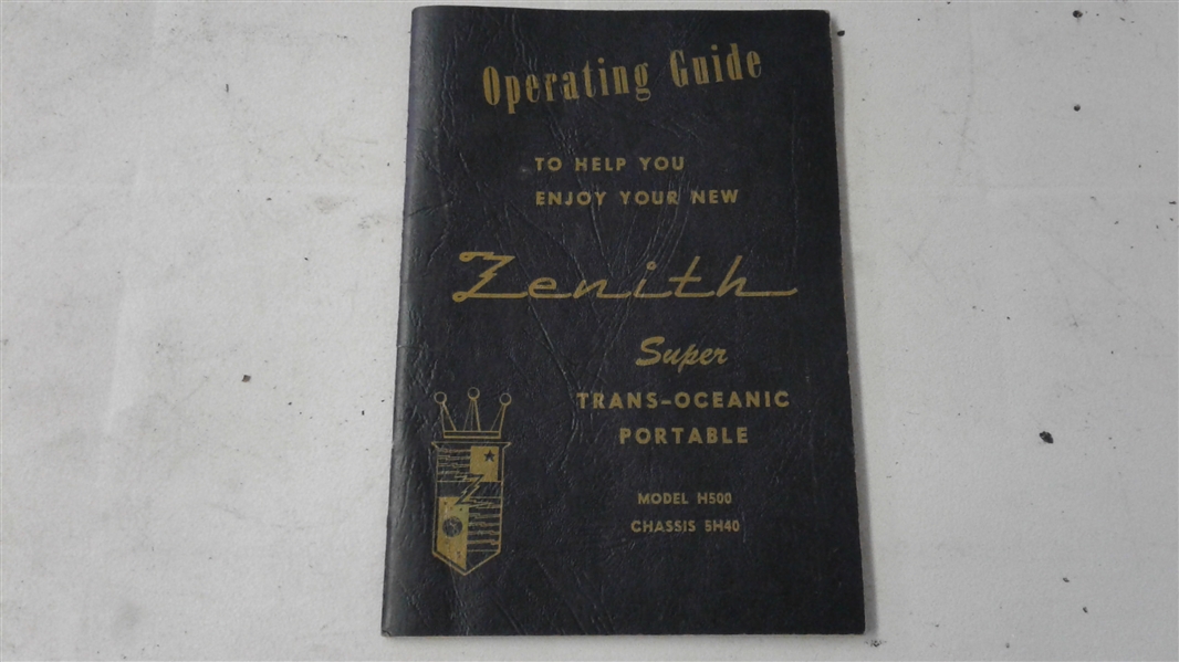 VINTAGE ZENITH SUPER TRANS-OCEANIC PORTABLE WEATHER RADIO