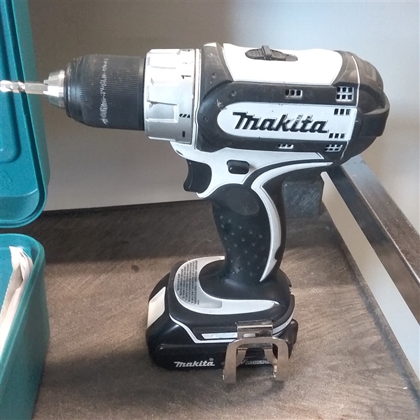 Lot Detail - MAKITA CORDLESS DRILL WITH 18V LITHIUM ION BATTERY & CHARGER