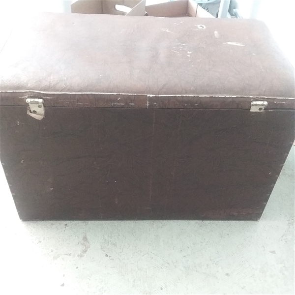 VINTAGE  PADDED STORAGE CHEST