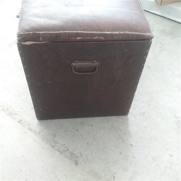 VINTAGE  PADDED STORAGE CHEST