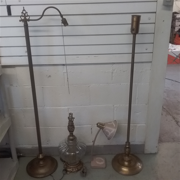 VINTAGE FLOOR LAMPS & TABLE LAMPS