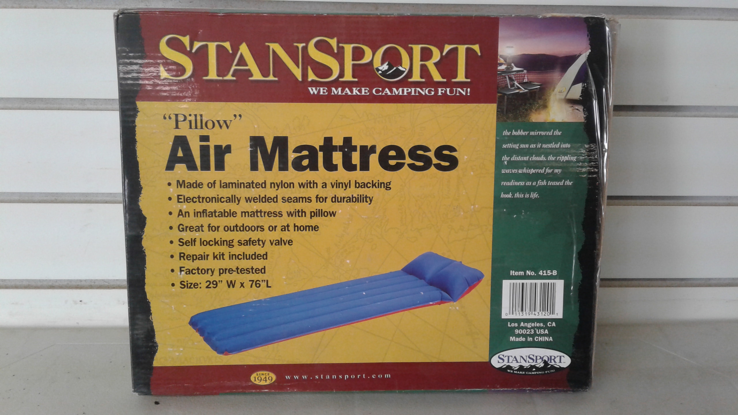 stansport backpackers air mattress