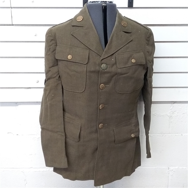 VINTAGE DARK GREEN MILITARY UNIFORM