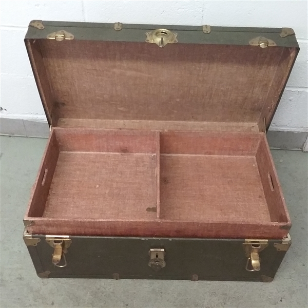 VINTAGE MILITARY TRUNK WITH INSERT