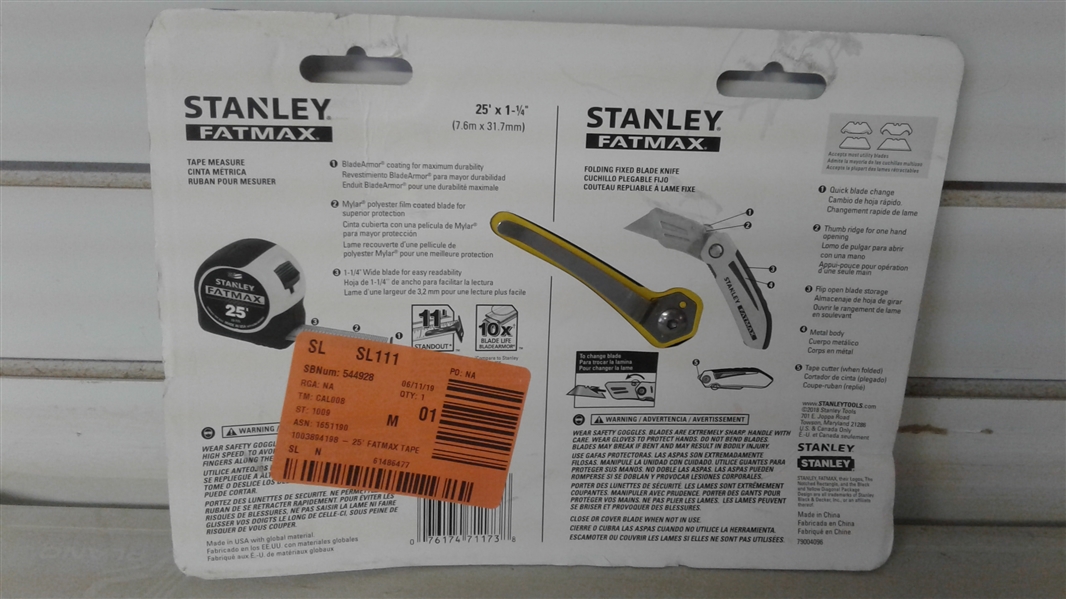 STANLEY FATMAX FOLDING FIXED BLADE KNIFE