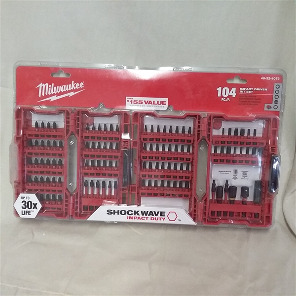 MILWAUKEE 104 PIECE IMPACT DRIVER BIT SET