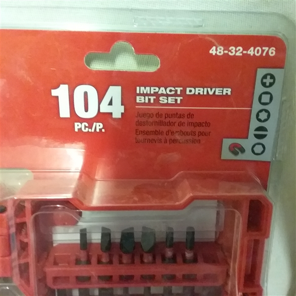 MILWAUKEE 104 PIECE IMPACT DRIVER BIT SET